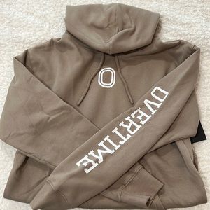 Overtime Tan Hoodie Size S NWT